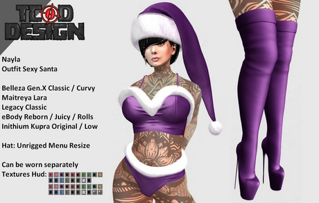 Second Life Marketplace - Outfit Sexy Santa ~ Nayla